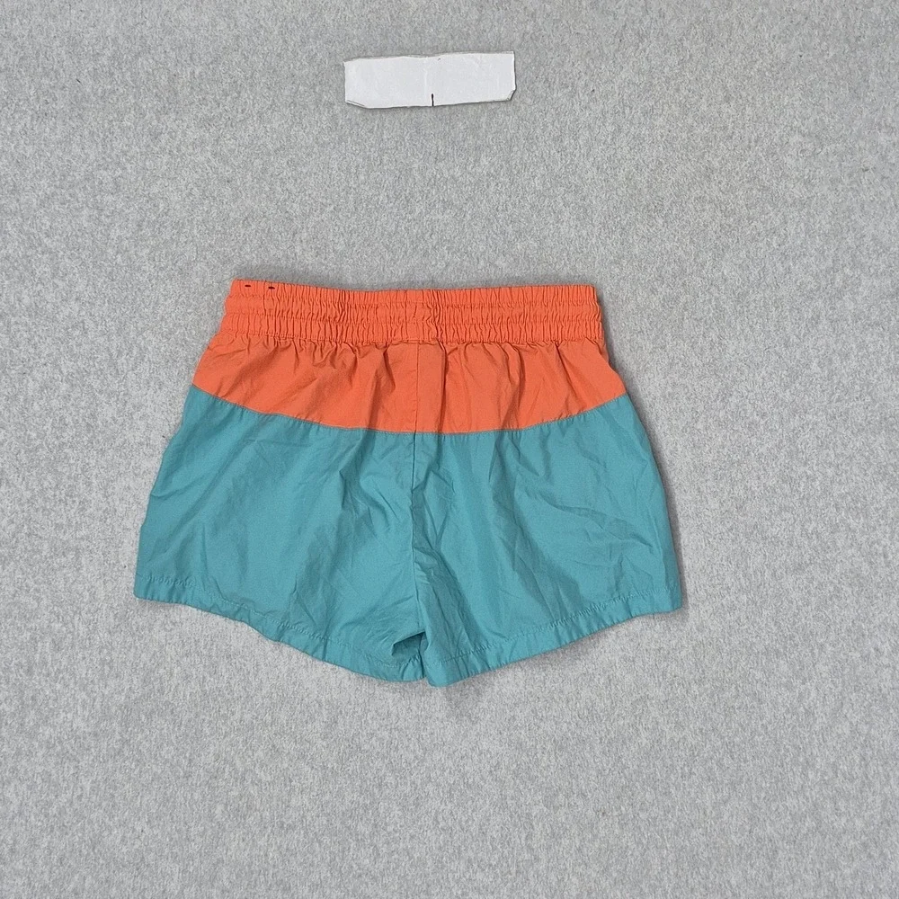 Nike Women Shorts S‎ Teal Colorblock Swimwear AR2362-309 Swim Trunks Logo